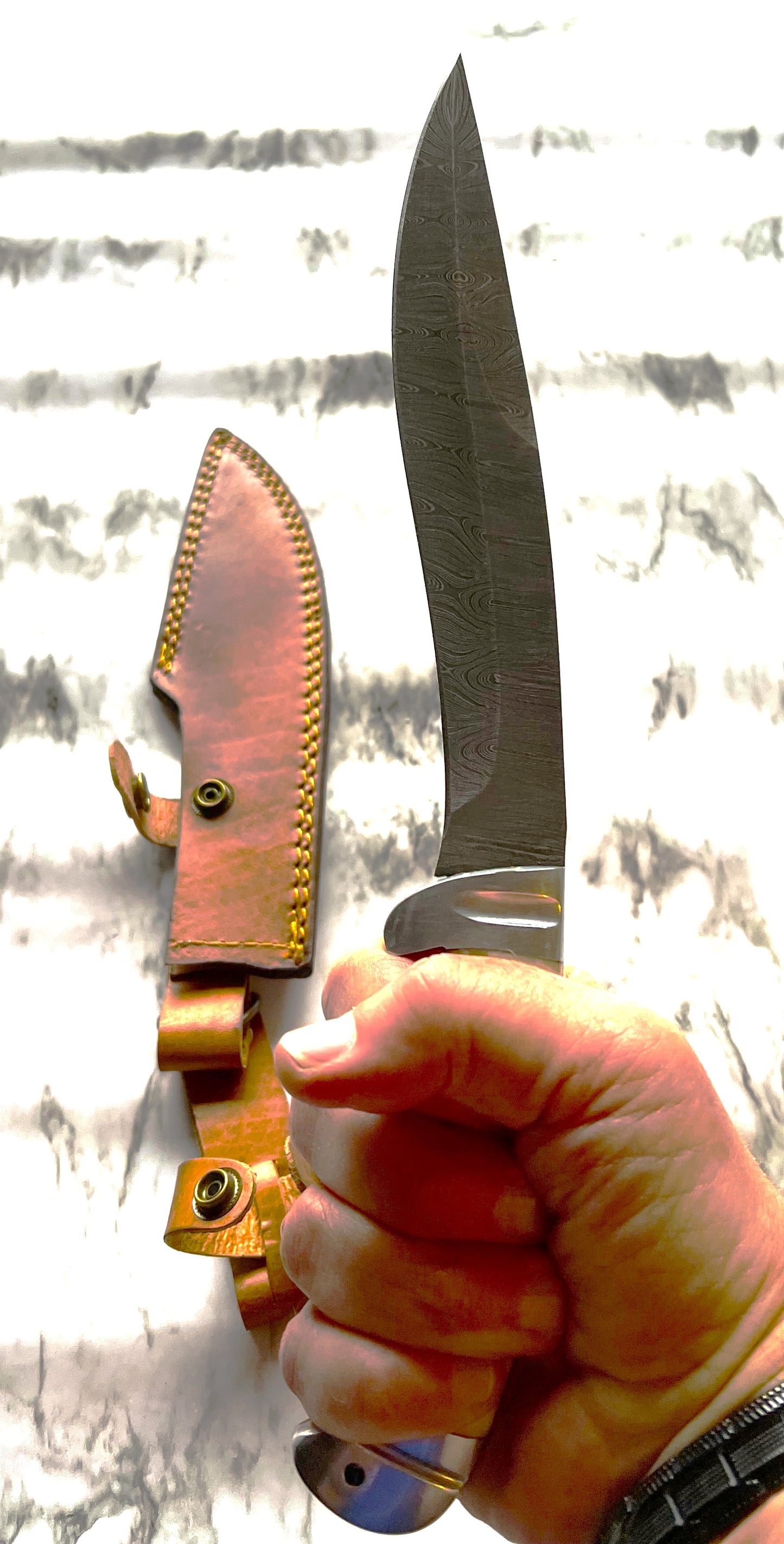 Replica Persian Fighting Knife with Damascus Blade Kingdom Of Arms Exclusive