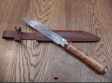 Load image into Gallery viewer, Pattern Welded Viking Scramasax, Exclusive Damascus Viking Seax Knife