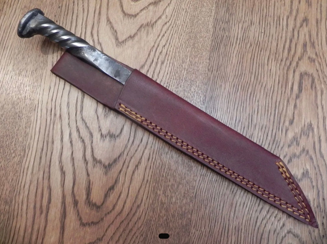 Railroad Spike Viking Scramasax Knife, AOC Exclusive Viking Seaxe Knife
