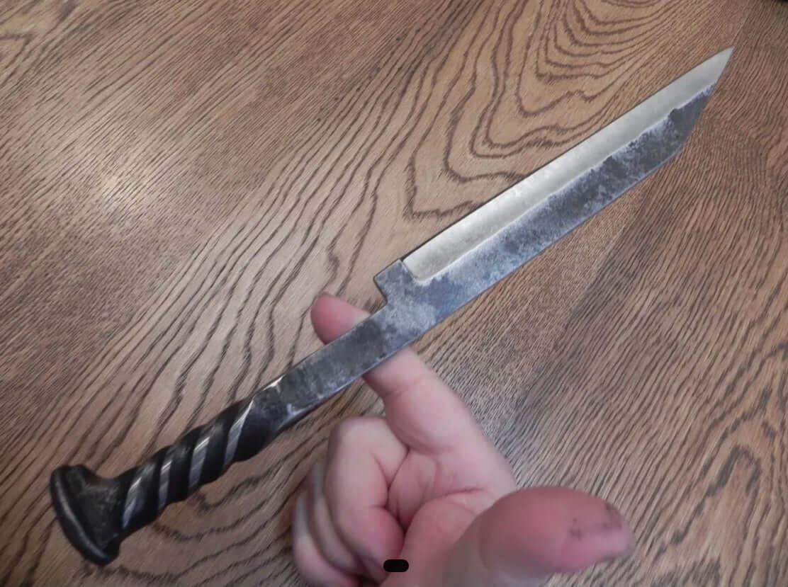 Railroad Spike Viking Scramasax Knife, AOC Exclusive Viking Seaxe Knife