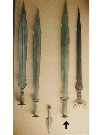 Celtic leaf blade war sword collection displayed, showcasing hand-forged, historical craftsmanship and design.
