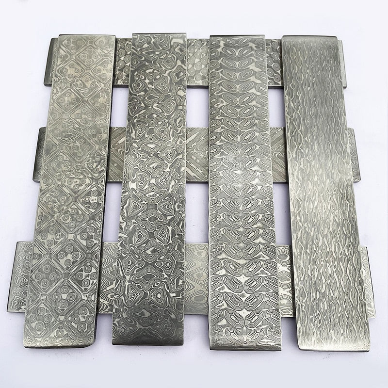 VG10 Sandwich Pattern Damascus Steel for DIY Knife Making Stainless Steel Knife Blade Blank Has Been Heat Treated