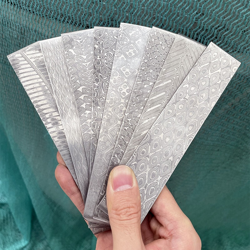 1piece New Pattern Damascus Steel for DIY Knife Making Material VG10 Sandwich Steel Knife Blade Blank Has Been Heat Treatment