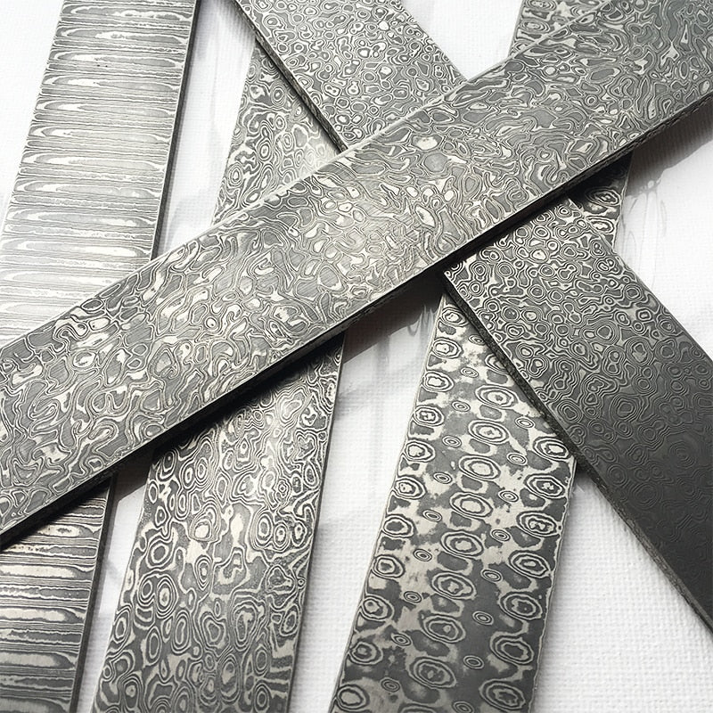 1 piece VG10 Sandwich Damascus steel for DIY exquisite knife Making Wave Pattern steel Knife blade blank has been Heat Treatment