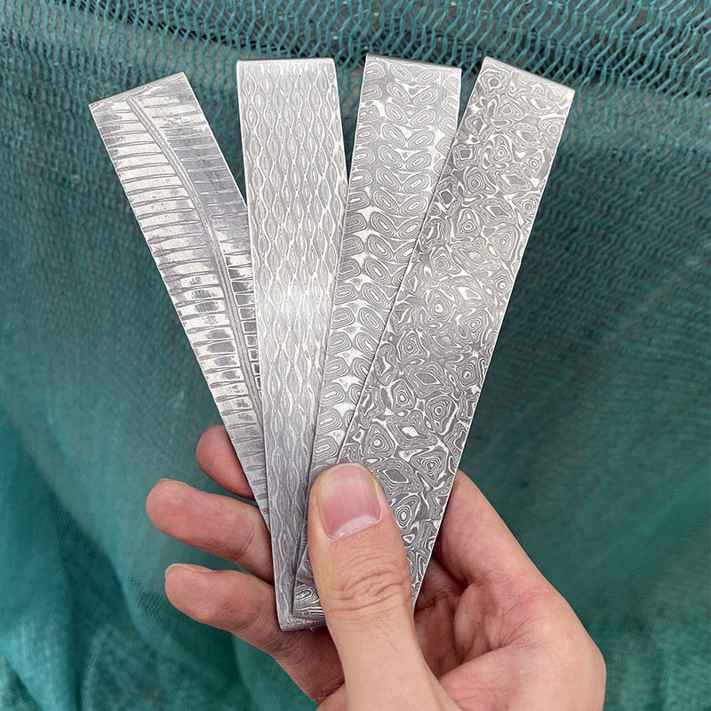 1piece New Pattern Damascus Steel for DIY Knife Making Material VG10 Sandwich Steel Knife Blade Blank Has Been Heat Treatment
