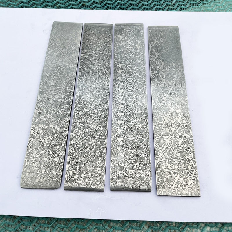 1piece New Pattern Damascus Steel for DIY Knife Making Material VG10 Sandwich Steel Knife Blade Blank Has Been Heat Treatment