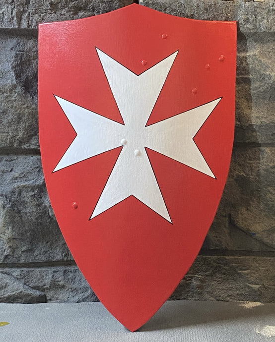 Malta Cross Curved Heater Medieval Shield 22