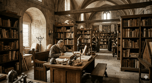 The Scholar and the Steel: Unlocking the Secrets of Medieval Craftsmanship in a historic library.