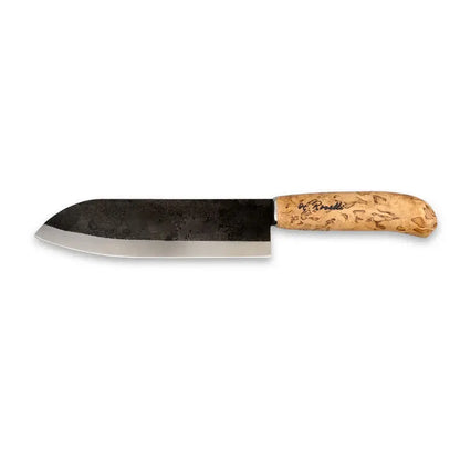 Roselli R710 The Japanese Chef Knife featuring an innovative 2mm carbon steel blade and a curly birch handle.