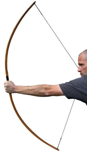 Man drawing the Comanche PREY bow showcasing its handmade design and craftsmanship.