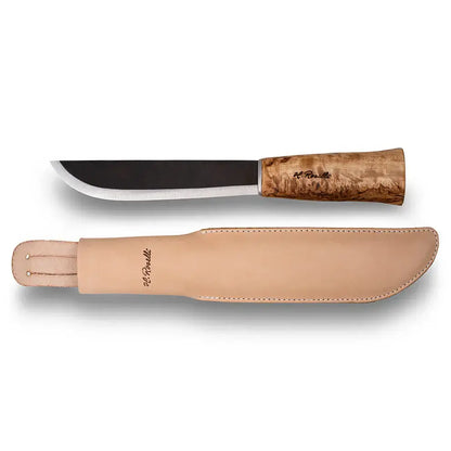 Roselli R150 The Big Leuku Knife - Sami Camp Knife with leather sheath and wooden handle.