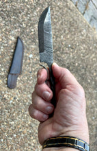 Load image into Gallery viewer, Damascus Medieval Feast Knife Handmade w/ Hand Twisted Handle