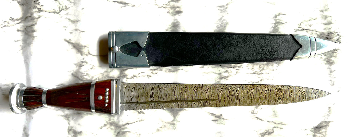 Scottish Long Dirk, Damascus Blade Kingdom Of Arms Exclusive