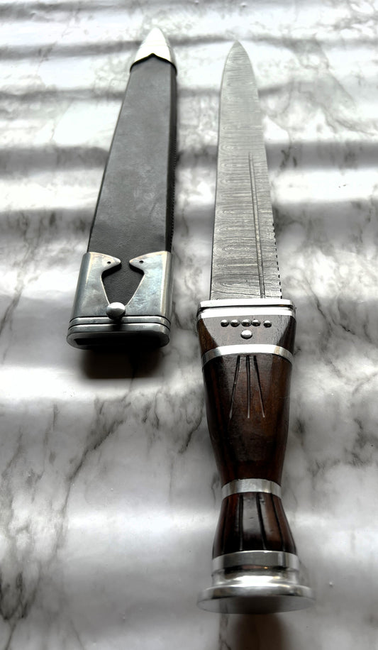 Scottish Long Dirk, Damascus Blade Kingdom Of Arms Exclusive