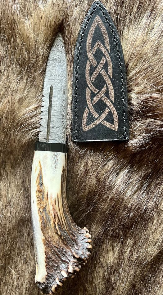 Scottish Dress Sgian Dubh, Hand Forged Highland Skean Dubh