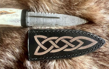 Scottish Dress Sgian Dubh, Hand Forged Highland Skean Dubh