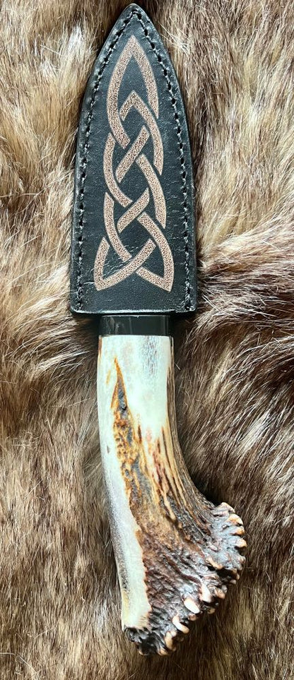 Scottish Dress Sgian Dubh, Hand Forged Highland Skean Dubh