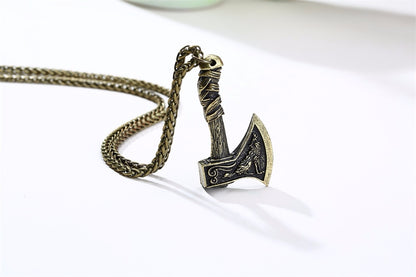 Norse Viking Ax Pendant Necklace