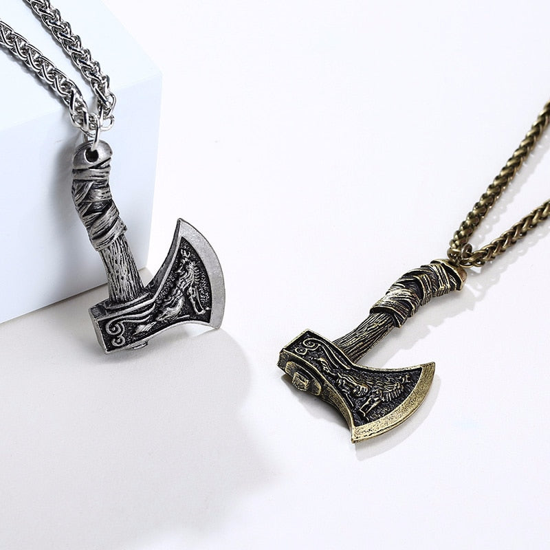 Norse Viking Ax Pendant Necklace