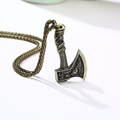 Norse Viking Ax Pendant Necklace