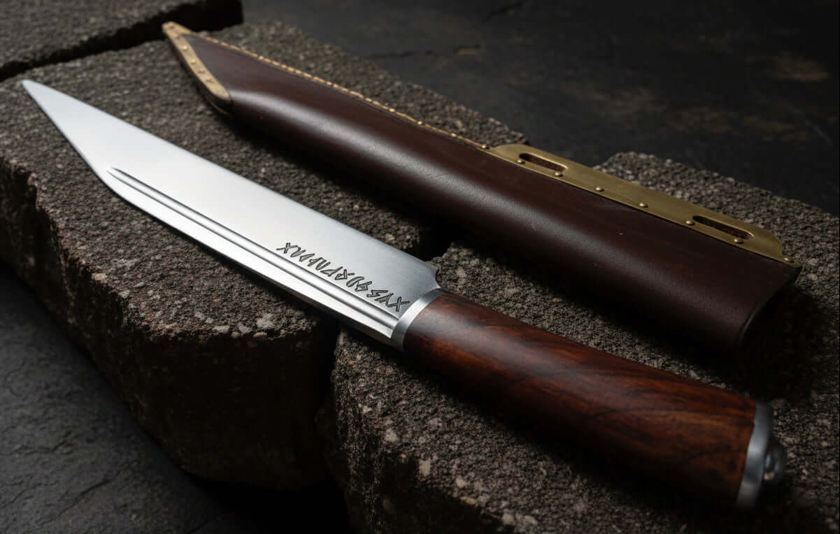 Troll's Bane Runic Viking Seax Knife - Authentic Design – Kingdom Of Arms