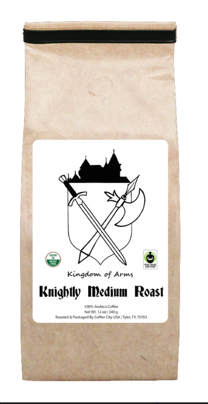 Knightly Medium Roast Coffee Kingdom Of Arms - Expertly Grown and Roasted