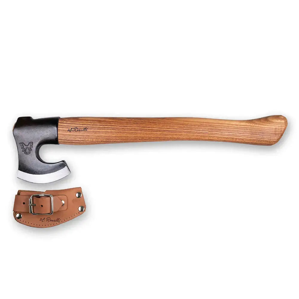 Roselli R850D The Axe, Long handle Red Elm Handle Nordic Axe with leather sheath for outdoor adventures.
