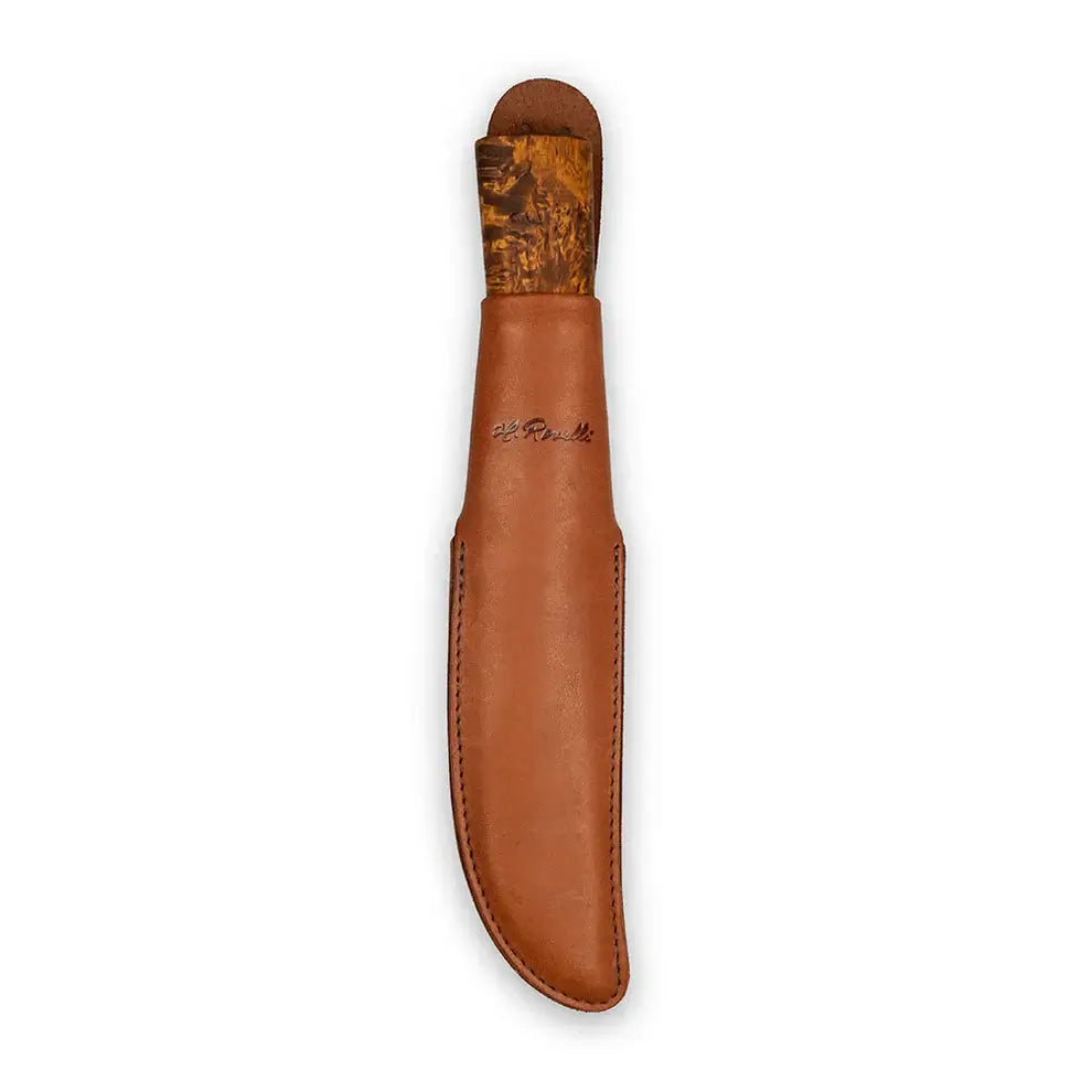 Roselli RW200L Hunter in UHC, Special Blade Length knife in handmade dark leather sheath.