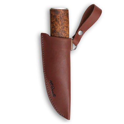 Roselli Grandfather in UHC With Silver Mounts RW220S in leather sheath, showcasing elegant design and craftsmanship.
