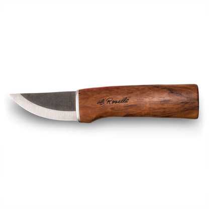 Roselli RW220 The Grandfather Knife, UHC Steel with curly birch handle and curved blade.