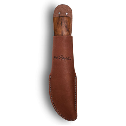 Roselli RW220 The Grandfather Knife, UHC Steel in a handmade dark leather sheath.