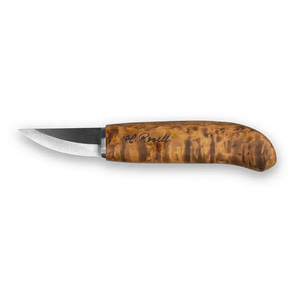 Roselli RW231 Bear Claw, UHC Steel Woodcarving and Detailing Knife with curly birch handle