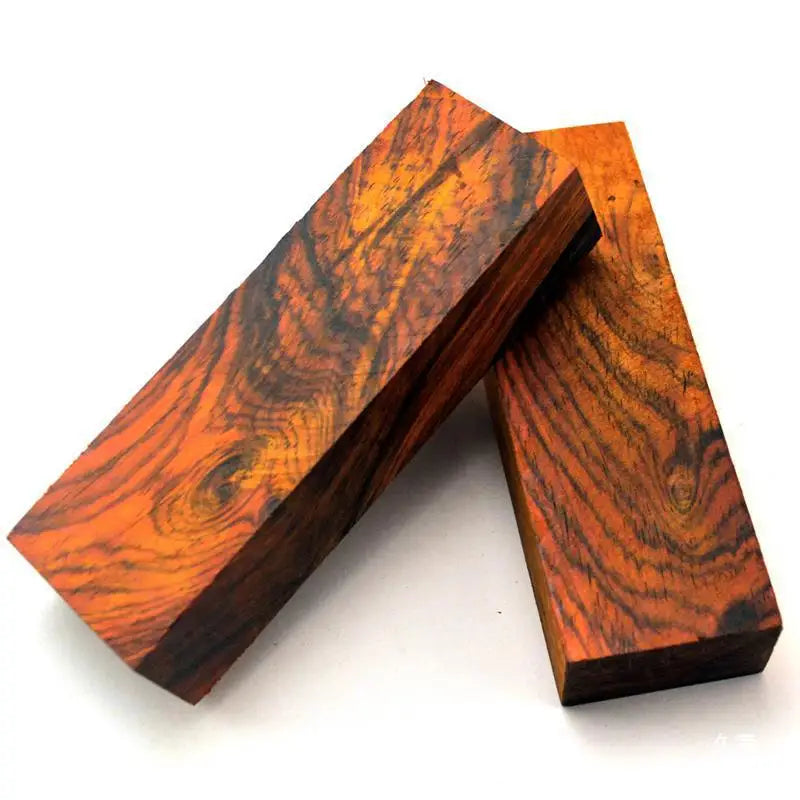 DIY knife handle wood - rosewood for crafting hunting and survival knives, featuring vibrant colors and clear lines.