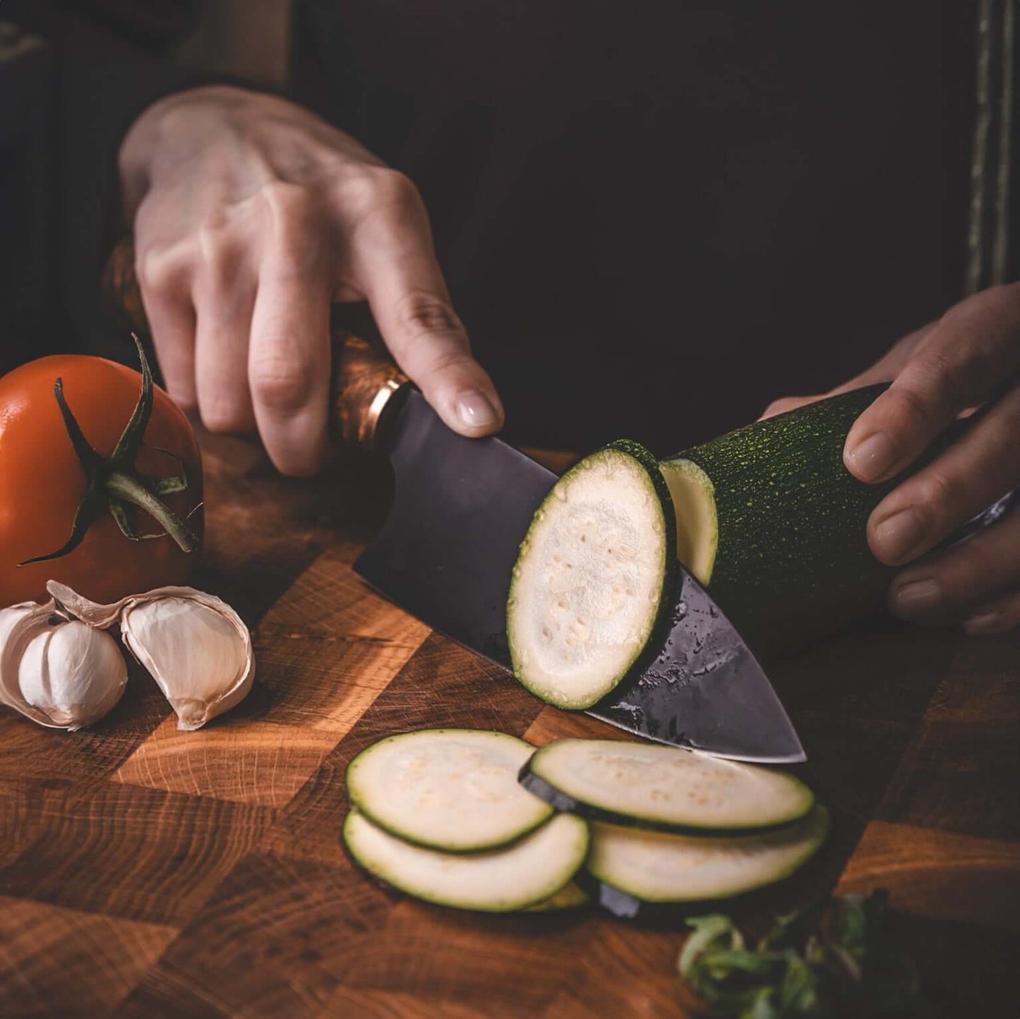 Roselli R760D The Santoku Knife With Dark Handle