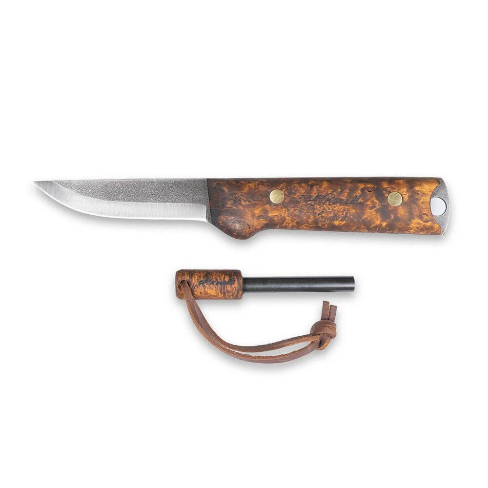 Roselli R42 Heimo 4" Bushcraft Edition with Firesteel, Finnish hunting knife and outdoor knife.
