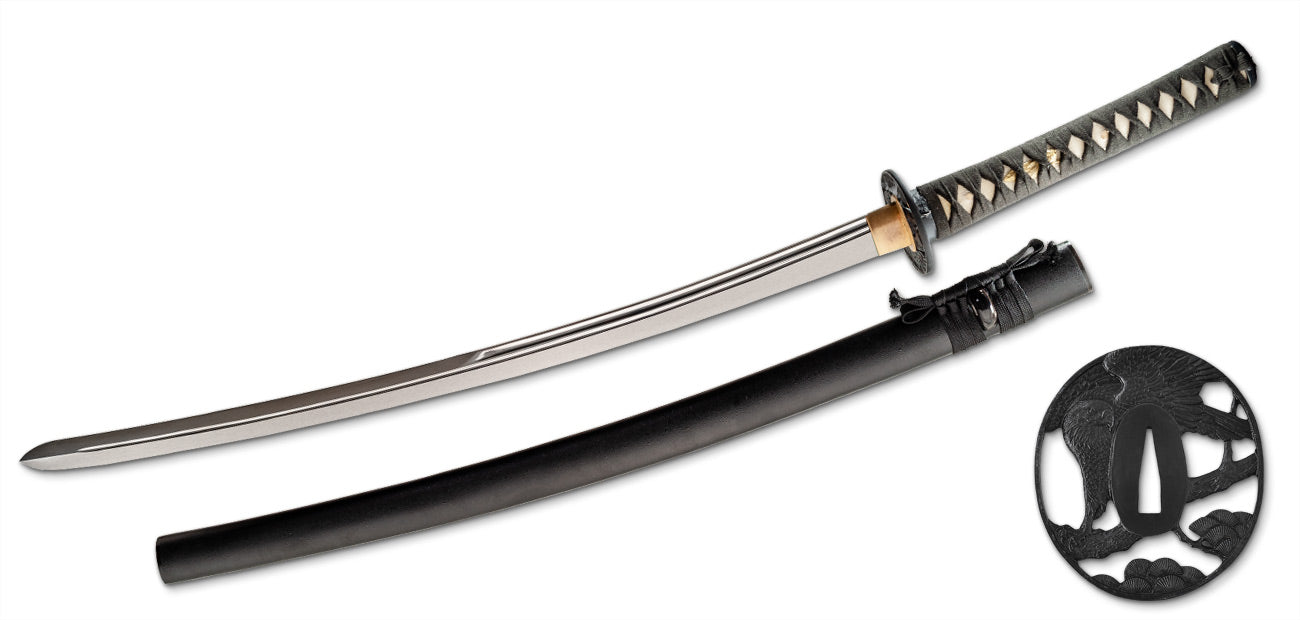 Raptor Katana, Moroha Zukuri by Paul Chen Hanwei 5160 Carbon Steel