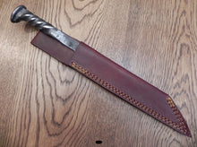 Load image into Gallery viewer, Railroad Spike Viking Scramasax Knife, AOC Exclusive Viking Seaxe Knife