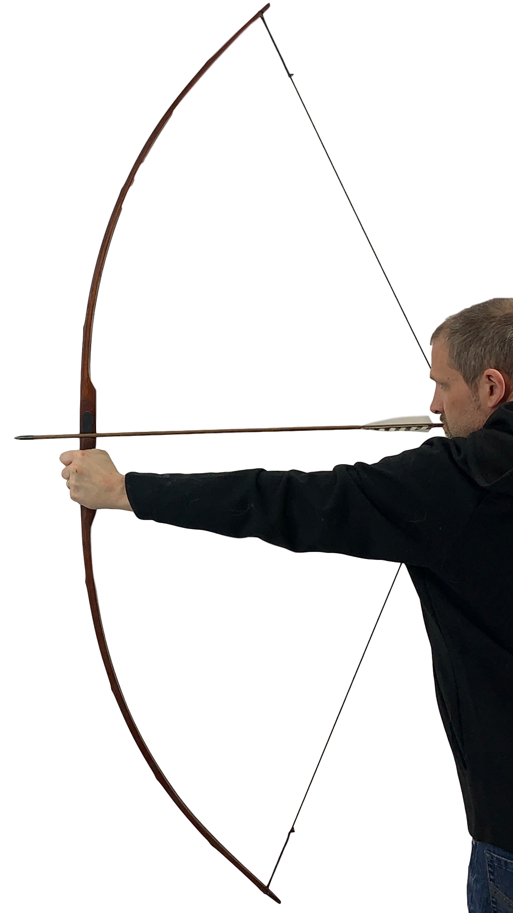 Bamboo Backed Hickory Longbow 72" - Medieval Hunting Longbow