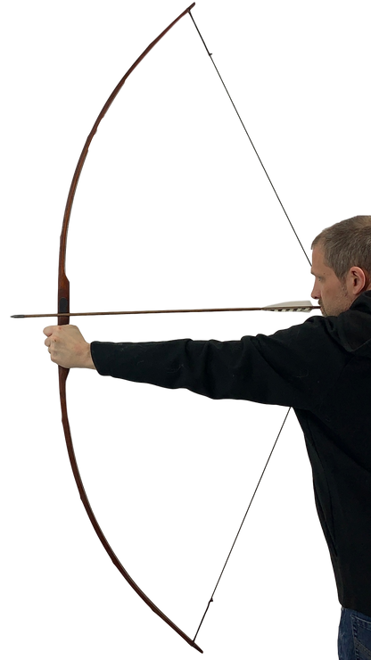 Bamboo Backed Hickory Longbow 72" - Medieval Hunting Longbow