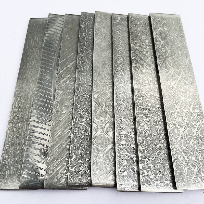 VG10 Sandwich Pattern Damascus Steel for DIY Knife Making Stainless Steel Knife Blade Blank Has Been Heat Treated