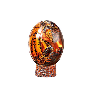 Lava Dragon Egg Resin Statue Ornamental Dragon Egg Sculpture Crystal Gemstone