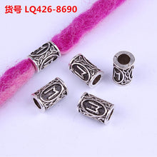 Load image into Gallery viewer, 10pcs 24 Designs Viking Runes Set Loose Beads Spacer Beads Fit Beards or Hair TIWAZ TYR Sol rune Odal Futhark Rune DIY Jewelry