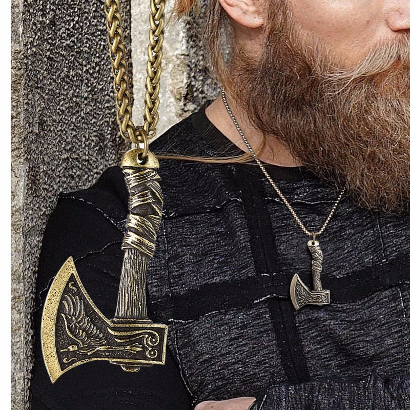 Norse Viking Ax Pendant Necklace