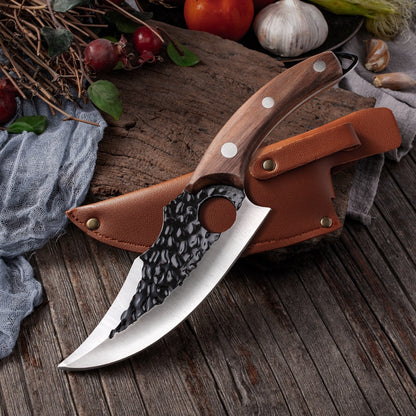 Meat Cleaver and Butcher Knife Stainless Steel Hand Forged Boning Knife Chopping Slicing Kitchen Knives Cookware Camping Knives