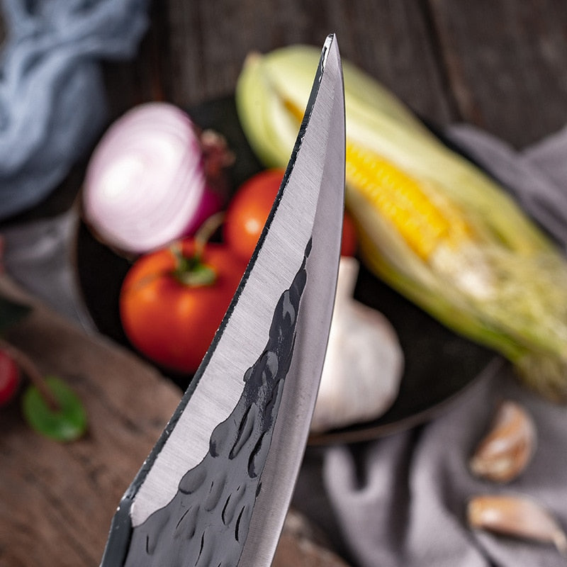 Meat Cleaver and Butcher Knife Stainless Steel Hand Forged Boning Knife Chopping Slicing Kitchen Knives Cookware Camping Knives