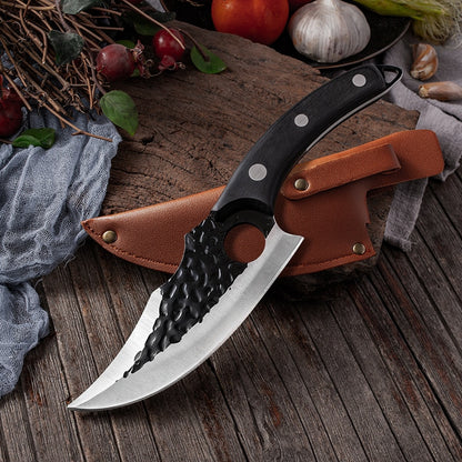 Meat Cleaver and Butcher Knife Stainless Steel Hand Forged Boning Knife Chopping Slicing Kitchen Knives Cookware Camping Knives