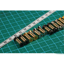 Load image into Gallery viewer, 10 Pieces M4 Nut Flat Hex Head screws For DIY Knife handle Making material Fastener Bolt Rivets Scale Screws