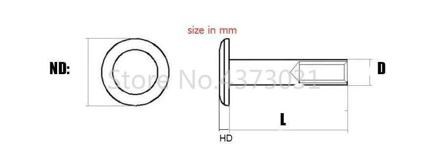 4 sets Diy Knife Material Making Folding Knife Screw Rivet Shank Slotted Screw Lock Screw Stainless Steel