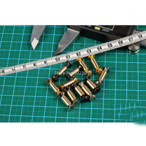 10 Pieces M4 Nut Flat Hex Head screws For DIY Knife handle Making material Fastener Bolt Rivets Scale Screws