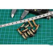 Load image into Gallery viewer, 10 Pieces M4 Nut Flat Hex Head screws For DIY Knife handle Making material Fastener Bolt Rivets Scale Screws